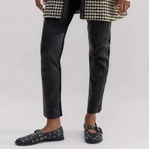 ME+EM Black Silver Studded Ballerina Flat 7 37 Leather Box + Bag Ballet - Picture 3 of 16